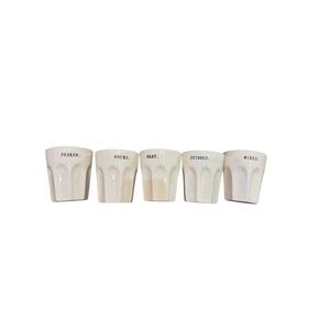 Rae Dunn‎ Ceramic DRINKING GLASS Set (5)Glassware 8oz Martini Cups